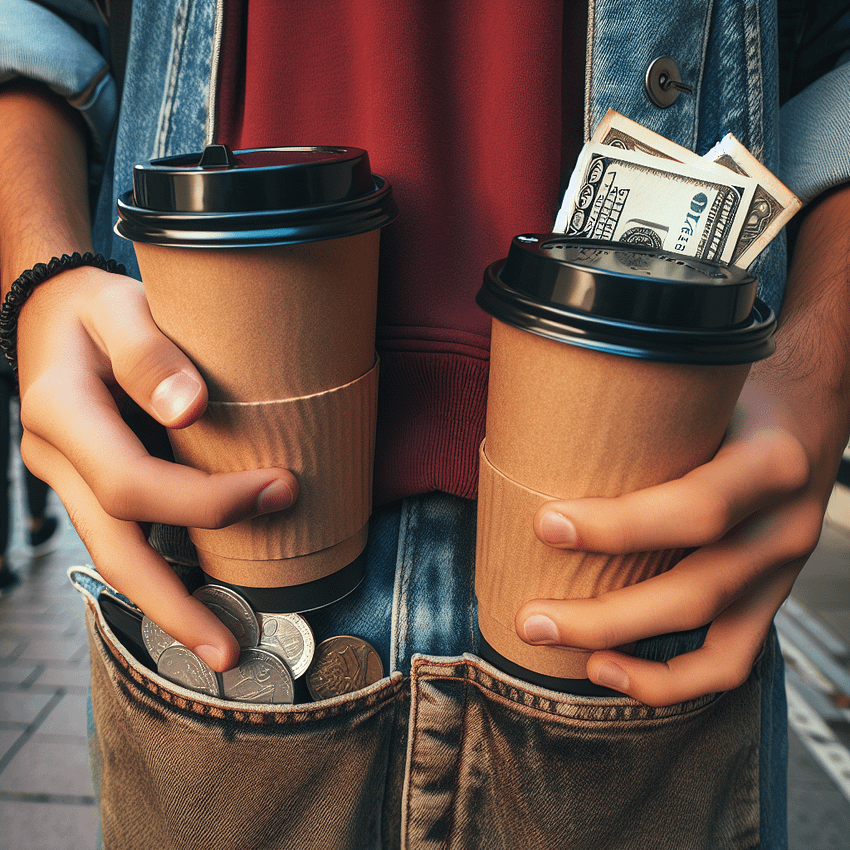 takeaway coffee costs money